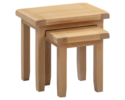 WINDSOR NEST OF 2 TABLES - NATURAL OAK
