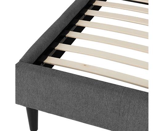 VERONA 5' BED - GREY FABRIC