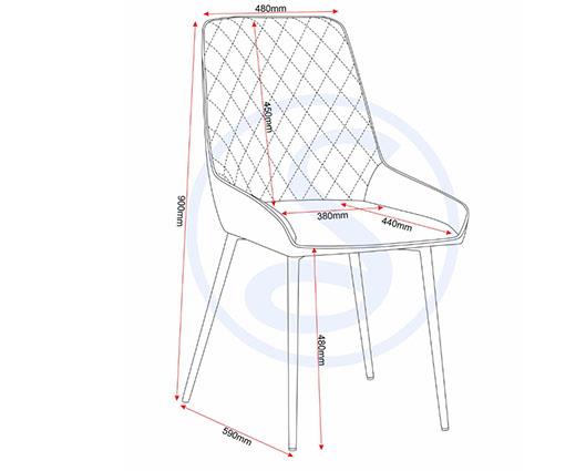 ATHENS ROUND & AVERY DINING SET (X4 CHAIRS) - CONCRETE/GREY VELVET
