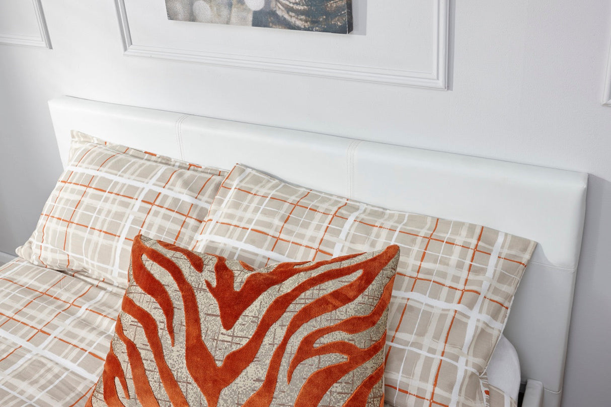 End Lift Ottoman Double Bed - White