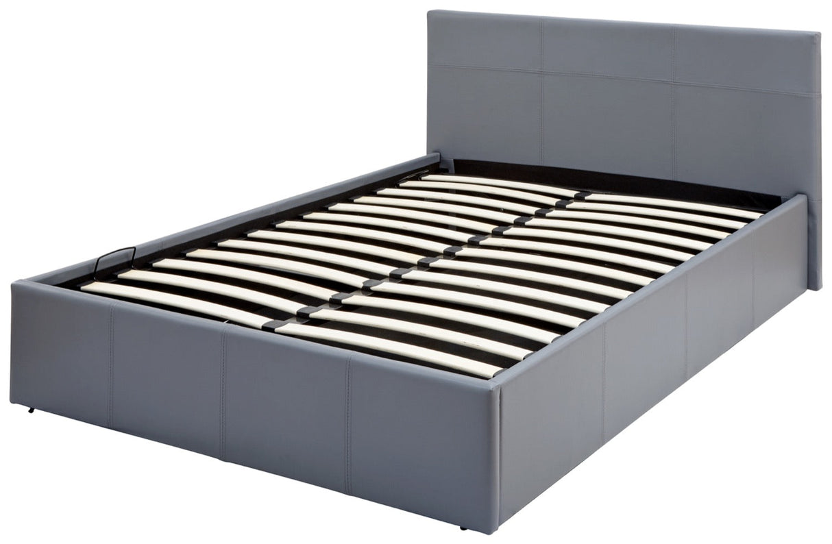 Serena Side Lift Ottoman King Bed - Light Grey