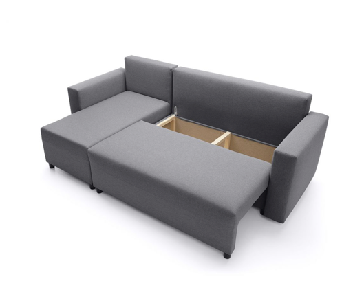 Otto Left Hand Facing Corner Sofa - Dark Grey