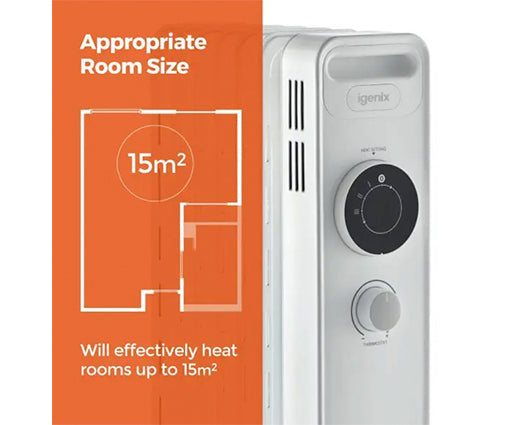 Igenix IG2615 1500W Oil Filled Radiator