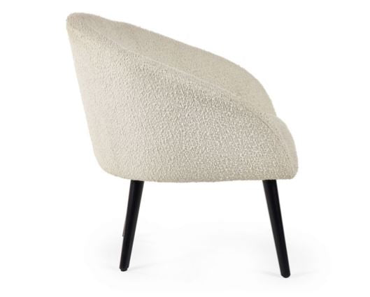 AMARI BOUCLE ACCENT CHAIR - IVORY