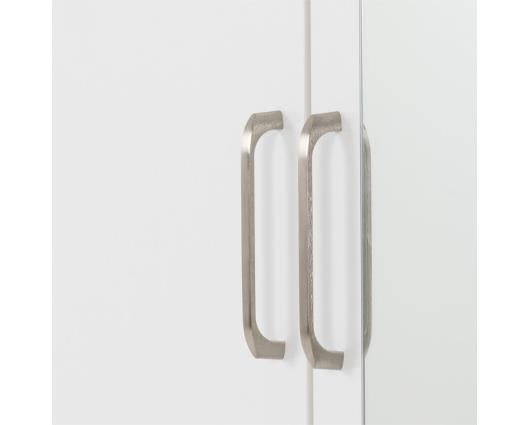 DAKOTA 2 DOOR 1 DRAWER MIRRORED WARDROBE - WHITE