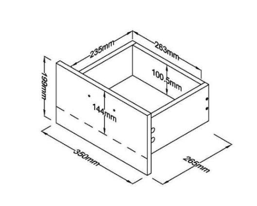 Luna 2 Drawer Compact Bedside Cabinet