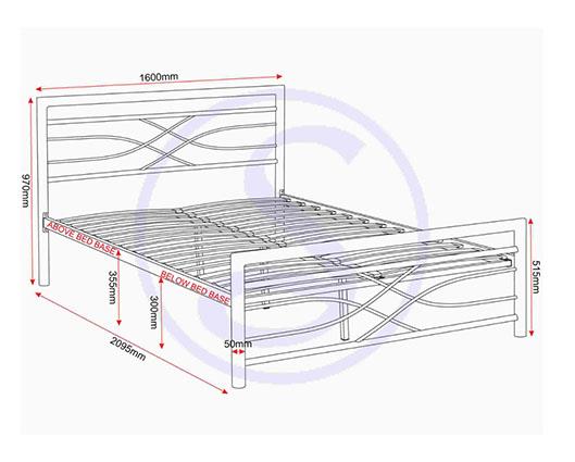 KELLY 5' BED - BLACK