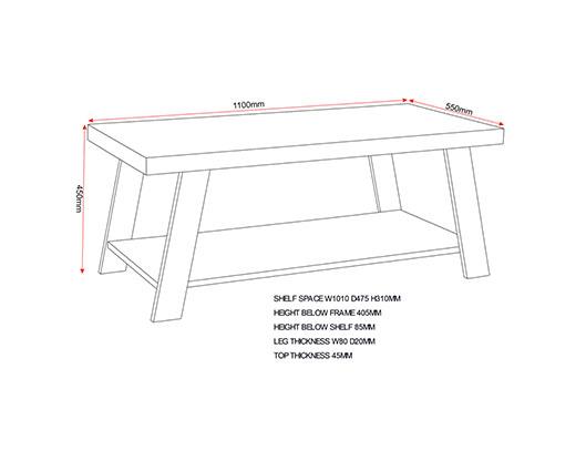 EDDIE COFFEE TABLE - GREY/SONOMA EFFECT