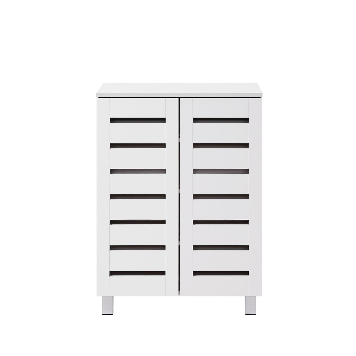 Euston 2 Door Shoe Cabinet - White