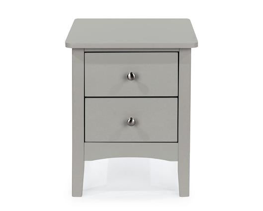 Como 2 Petite Drawer Bedside Cabinet-Light Grey