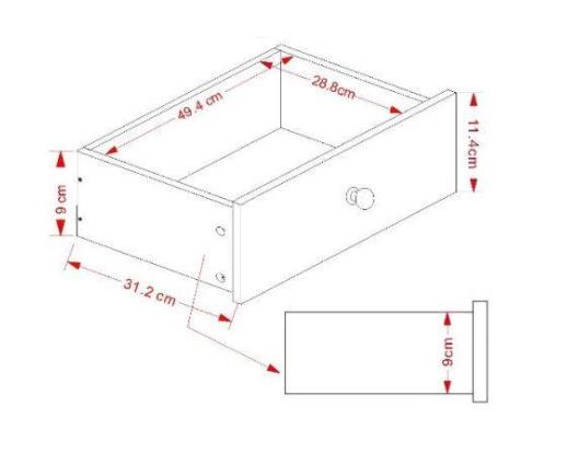 Cross Leg 1 Drawer Bedside Cabinet-White