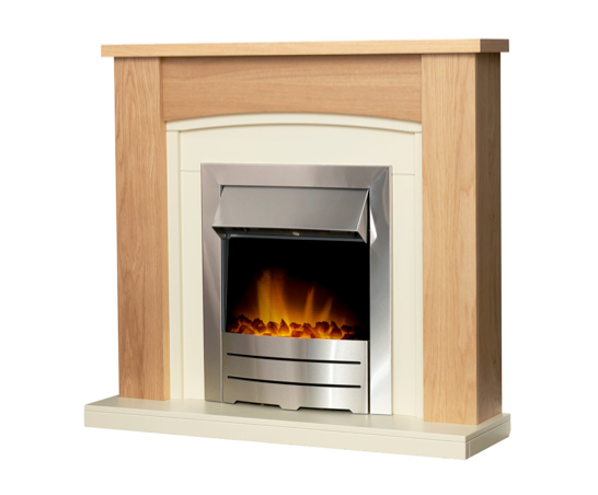 Chandler in Oak & Cream with Colorado Brushed Steel