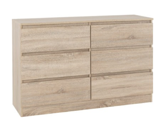 Marcus 6 Drawer Chest - Sonoma Oak Effect