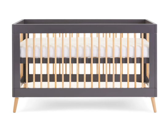 Maura Mini Cot Bed - Slate with Natural