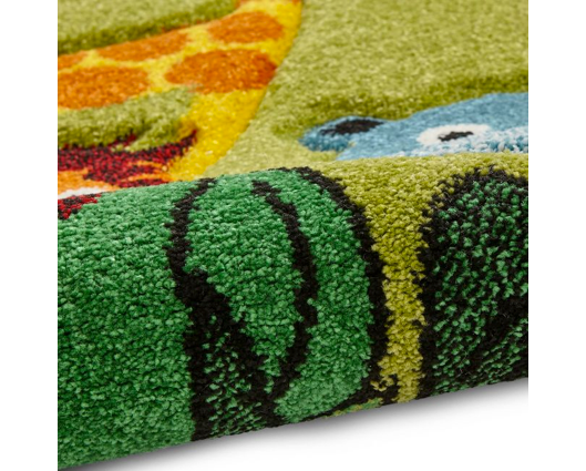Safari Animals Kids Rug - Green - 120cm x 170cm