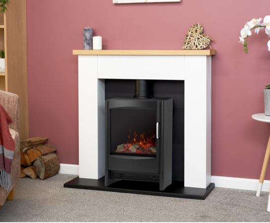 Chessington in White with Keston Stove