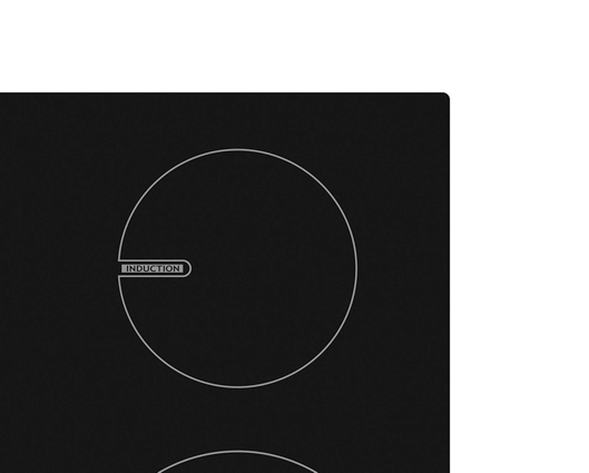 White Knight DAWKHBII60-P 60cm Induction Hob 4 Zone With Boost & Child Lock Black
