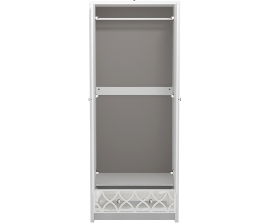 Arlo 2 Door 1 Drawer Wardrobe- White