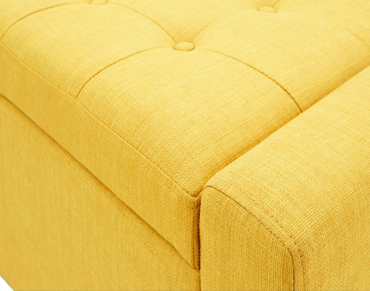 Vanessa Ottoman Bench-Mustard