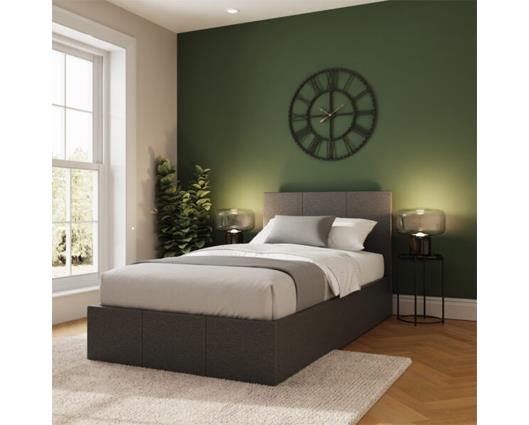 Single End Lift Ottoman Bed-Grey