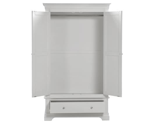 BORDEAUX 2 DOOR WARDROBE - PEBBLE GREY