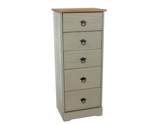 Corona Classic 5 drawer narrow chest of drawers
