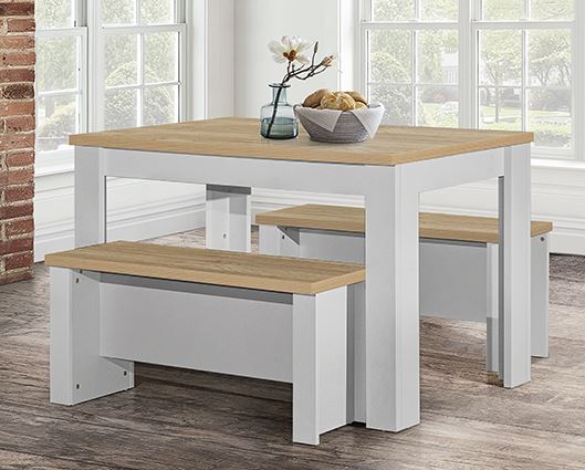 Harper Grey Dining Table & bench set