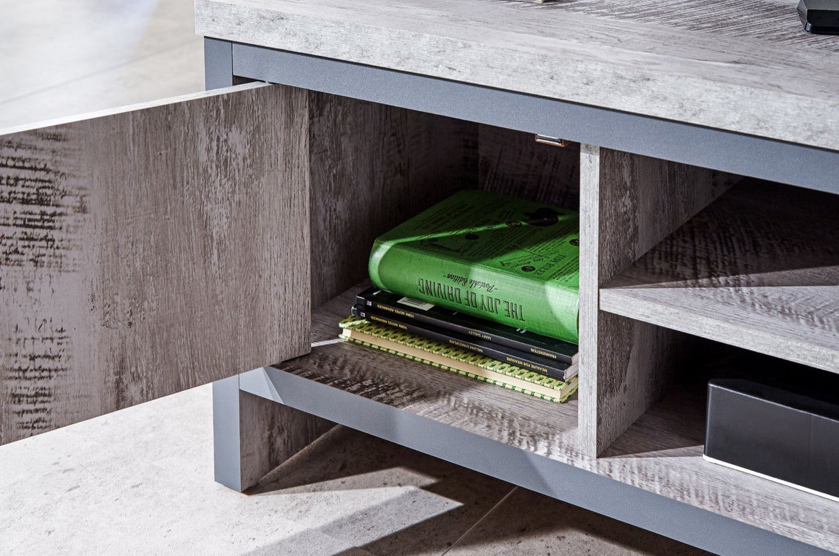 Baxter 2 Drawer TV Unit-Grey