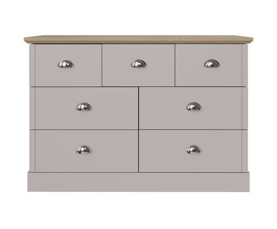 Kinsley 4+3 Drawer Chest- Grey