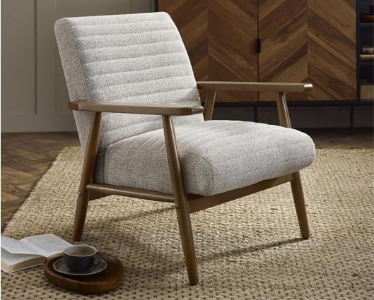 Ivy Armchair Oyster White & Brown