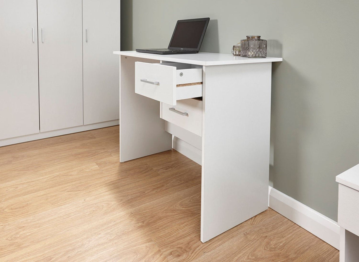 Princeton 2 Drawer Desk-White