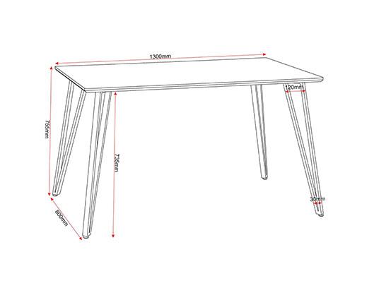 MARLOW DINING TABLE - WHITE MARBLE EFFECT