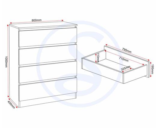 MALVERN 3 DOOR WARDROBE BEDROOM SET - WHITE