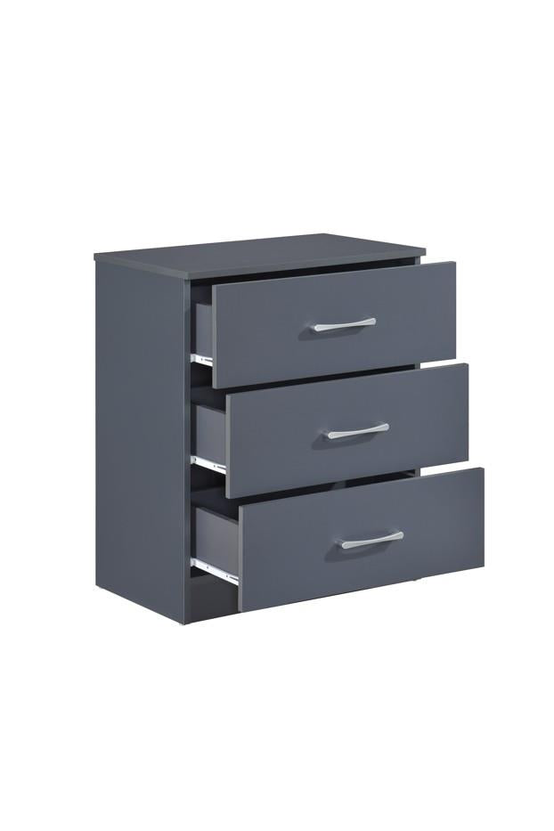 Highbury 3 Piece Bedroom Set - Dark Grey