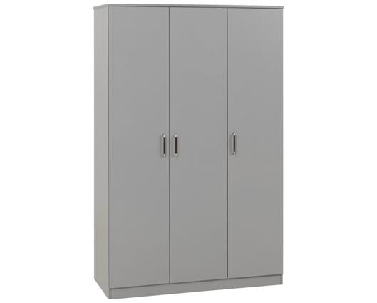 DAKOTA 3 DOOR WARDROBE BEDROOM SET - LIGHT GREY