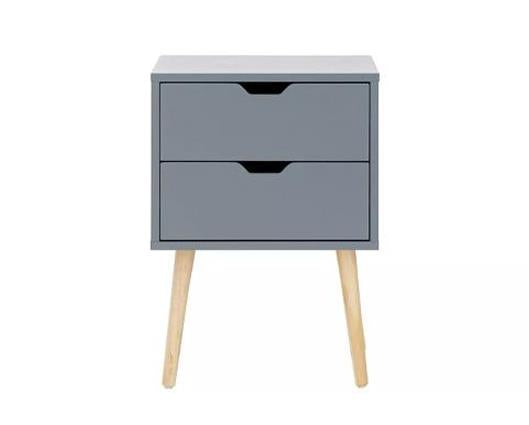 Nessi Bedside Table-Dark Grey