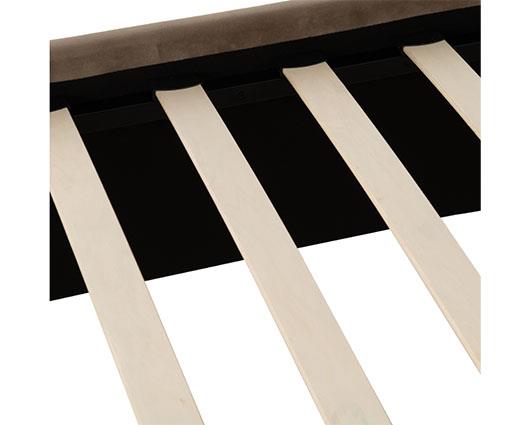 MAINE 5' BED - TAUPE VELVET FABRIC