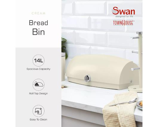Townhouse Bread Bin - Cream