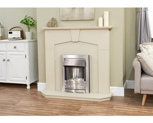 Aria Fireplace Suite in Stone Effect, 48 Inch