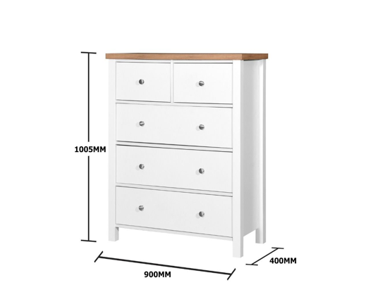 Shannon 3 Piece Bedroom Set 3+2 Drawer