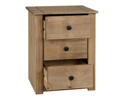 Pike 3 Drawer Bedside Chest