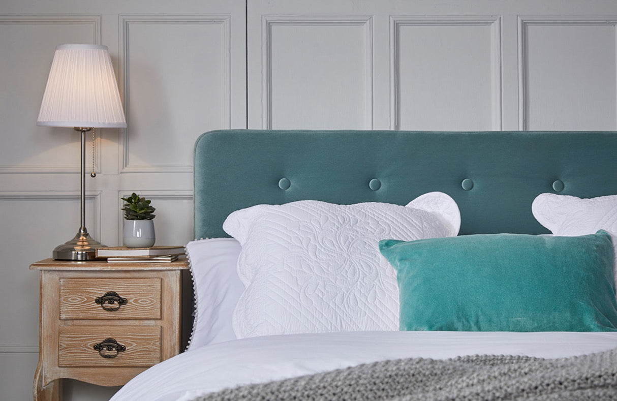 Pierre King Bed - Aqua