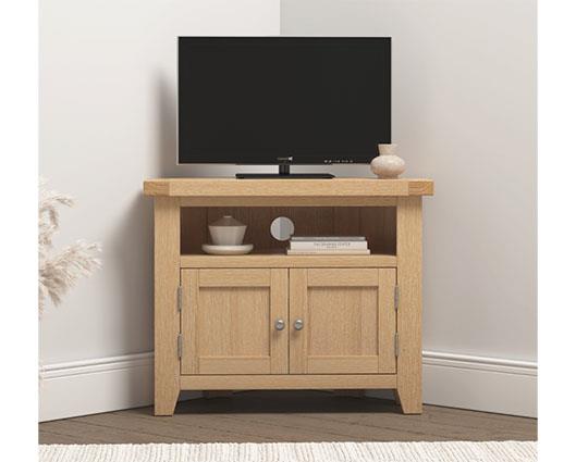WINDSOR CORNER TV UNIT - NATURAL OAK