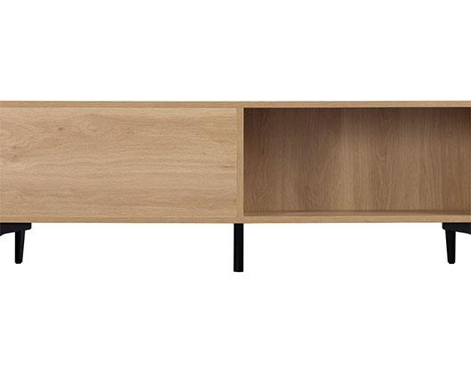 MIAMI 2 DRAWER COFFEE TABLE - OAK EFFECT/BLACK