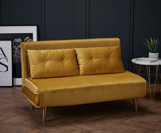 Mila Sofa Bed- Mustard