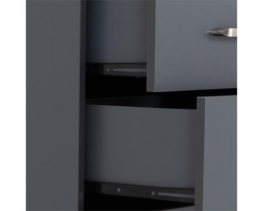 DAKOTA 3 DRAWER BEDSIDE - DARK GREY