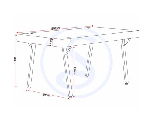 TREVISO DINING TABLE - LIGHT OAK EFFECT