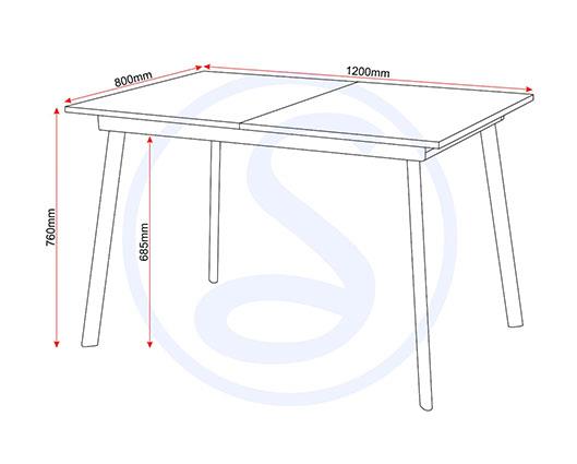 AVERY EXTENDING DINING SET (X4 CHAIRS) - CONCRETE/SAPPHIRE BLUE VELVET