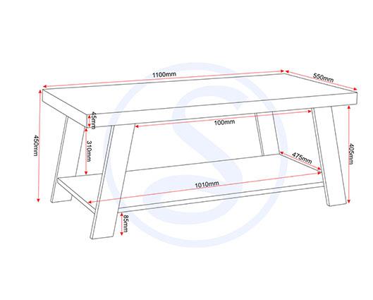 EDDIE COFFEE TABLE - GREY/SONOMA EFFECT