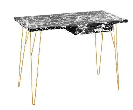 Fabina Desk- Black Marble